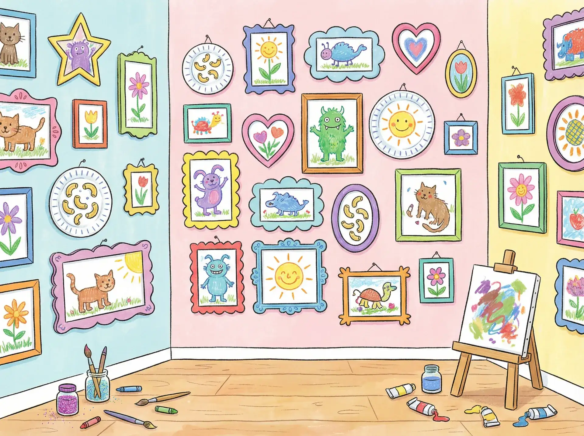 小朋友的彩色画作 - 痞幼吃鸡 创意展示